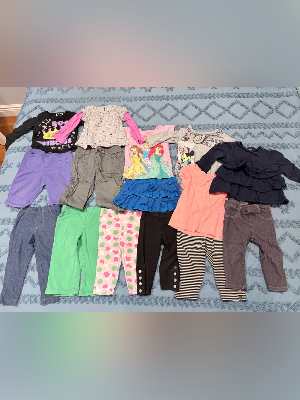 15 Piece Baby Girl 12 Month Clothing Bundle Disney Princess Minnie Carter’s